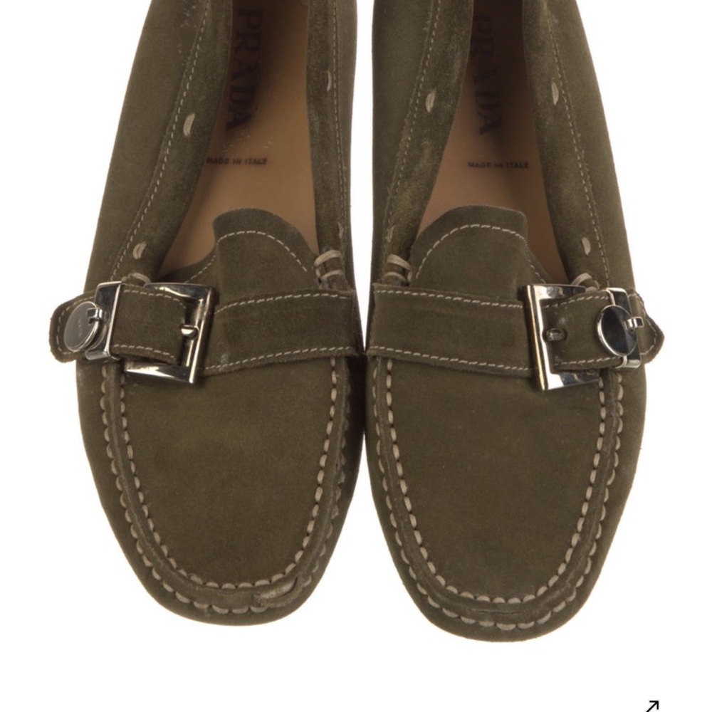 Prada Olive Loafers